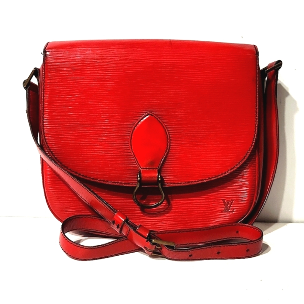 Louis Vuitton Epi Saint Cloud GM Red Crossbody Shoulder Bag Authentic - Picture 15 of 16